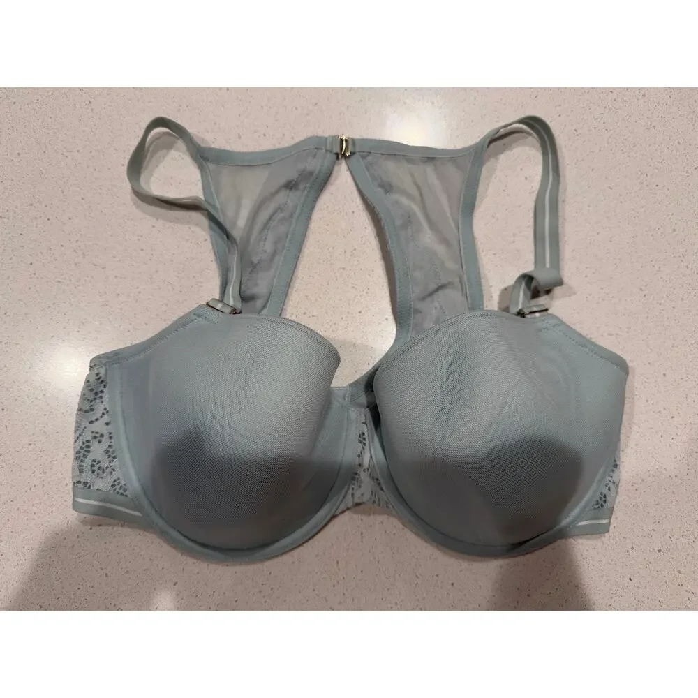 ThirdLove Artisan Lace Racerback Bra in Light‎ Blue 36D